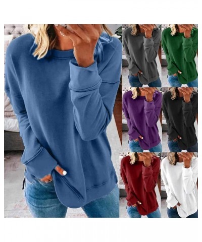 Dressy Tops for Women Summer 2023 Autumn and Winter European and American Loose Large Size Chocolate Blouses for 1-blue $8.70...