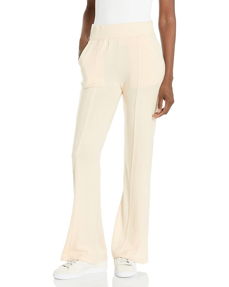 Women's Hacci Wide Leg Sports Pants Oatmeal $27.27 Pants