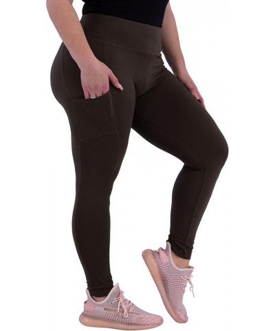 Womens Winter High Waist Fleece Lined Leggings Warm Cozy Tights Yoga Pants Plussize:sidephonepockets:olive $13.08 Leggings