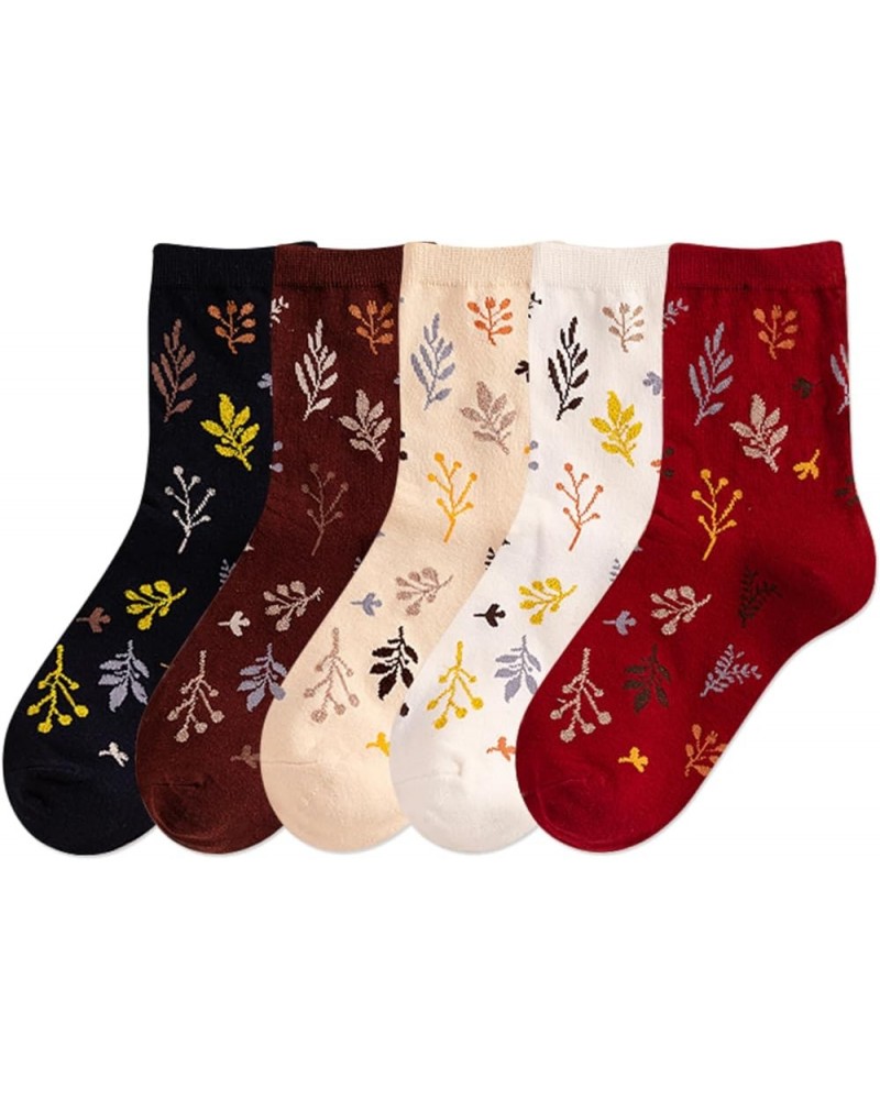 Women's Fashion Cute Cotton Socks Novelty Funny Above Ankle Crew Socks Holiday Gifts for Women 4/5 Pairs Nature - 5 Pairs $11...