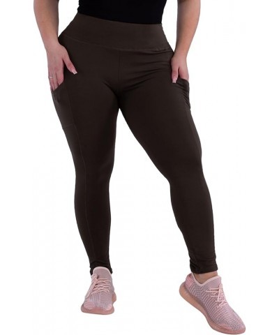 Womens Winter High Waist Fleece Lined Leggings Warm Cozy Tights Yoga Pants Plussize:sidephonepockets:olive $13.08 Leggings