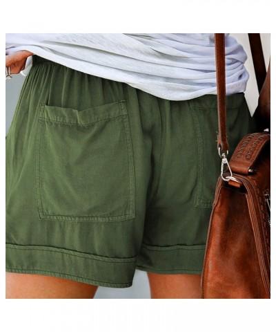 Cotton Shorts for Women Dressy Summer Summer Shorts Stretchy Stylish Breathable Lounge Shorts with Pockets 29-green $6.47 Uni...