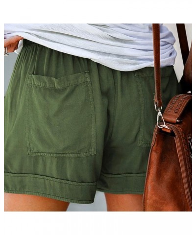 Cotton Shorts for Women Dressy Summer Summer Shorts Stretchy Stylish Breathable Lounge Shorts with Pockets 29-green $6.47 Uni...