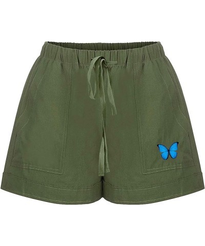 Cotton Shorts for Women Dressy Summer Summer Shorts Stretchy Stylish Breathable Lounge Shorts with Pockets 29-green $6.47 Uni...