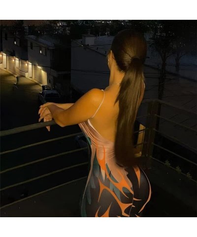 3D Body Print Maxi Dress Y2K Bodycon Long Dress Night Club Outfits Baddie Streetwear Y2k Clothing Sexy Summer Dress Blue $12....