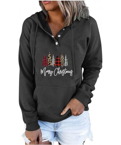 It's Fall Y'all Pumpkin Sweatshirts Women Christmas Button Up Hoodie Pullover Tops Casual Blouse with Kangaroo Pocket R*black...