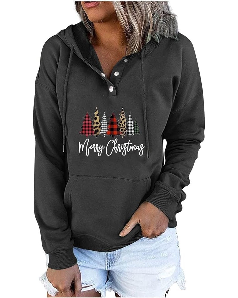 It's Fall Y'all Pumpkin Sweatshirts Women Christmas Button Up Hoodie Pullover Tops Casual Blouse with Kangaroo Pocket R*black...