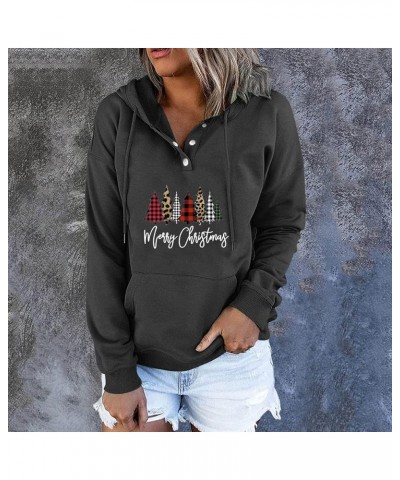 It's Fall Y'all Pumpkin Sweatshirts Women Christmas Button Up Hoodie Pullover Tops Casual Blouse with Kangaroo Pocket R*black...