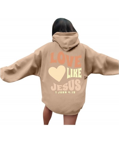 Living Proof Of A Loving God Hoodies For Women Oversized Shaper Printed Hooded Pullover Sweatshirts Long Sleeve Hoodie Tops Z...