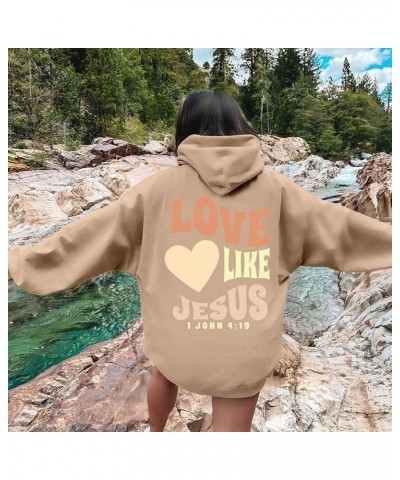 Living Proof Of A Loving God Hoodies For Women Oversized Shaper Printed Hooded Pullover Sweatshirts Long Sleeve Hoodie Tops Z...