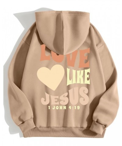 Living Proof Of A Loving God Hoodies For Women Oversized Shaper Printed Hooded Pullover Sweatshirts Long Sleeve Hoodie Tops Z...