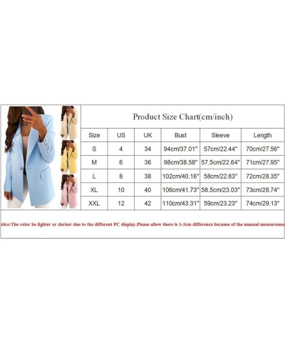 Blazers for Women Business Casual Work Office Open Front Long Sleeve Lapel Cardigan Jacket Coat Blazer Jackets Pink $17.35 Bl...