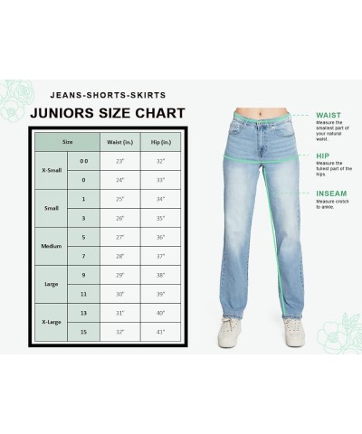 Women's Juniors High Rise Wide Leg Denim Light Denim $29.14 Jeans