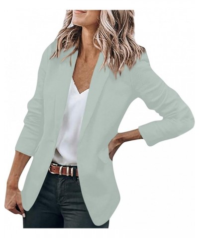 Blazer Jackets for Women Casual Long Sleeve Lapel Oversized Button Work Office Blazer Suit Jacket Plus Size 02-light Gray $7....