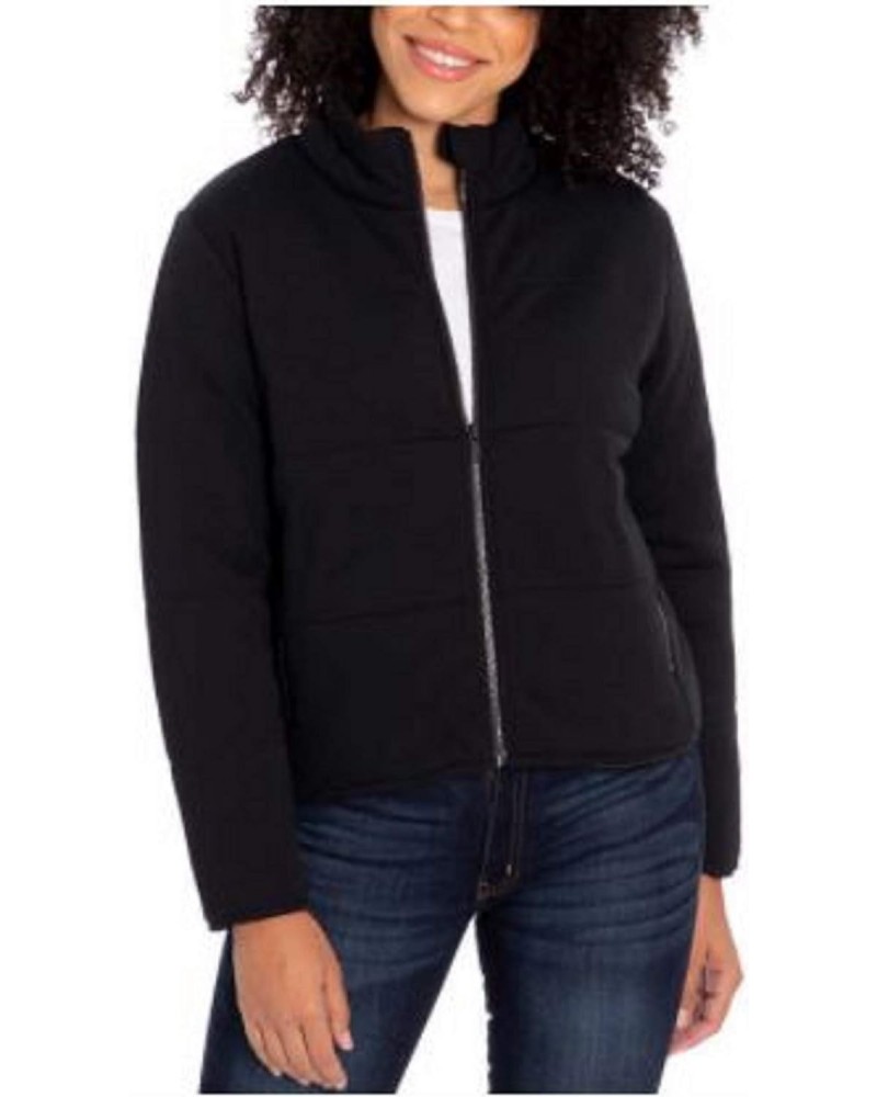 Three Dots Ladies' Quilted Jacket (Black, m), Medium $25.51 Jackets