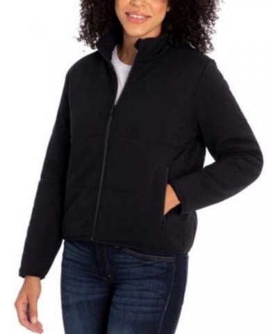 Three Dots Ladies' Quilted Jacket (Black, m), Medium $25.51 Jackets