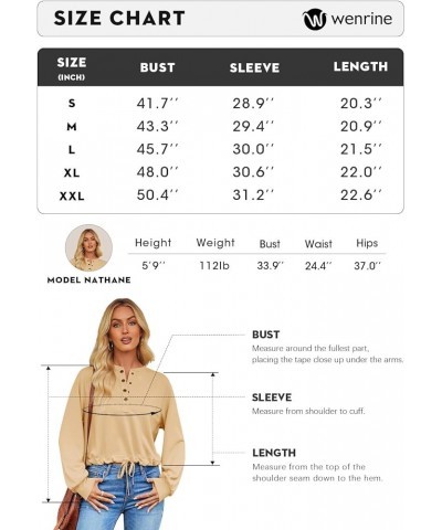 Women's Cropped Pullover Tops V Neck Snap Button Drawstring Long Sleeve Casual T Shirts White $10.79 Hoodies & Sweatshirts