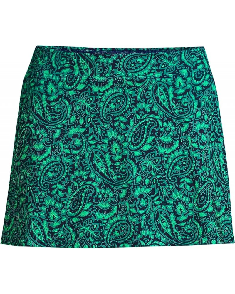 Women's Swim Skirt Swim Bottoms Navy/Emerald Decor Paisley $23.55 Swimsuits