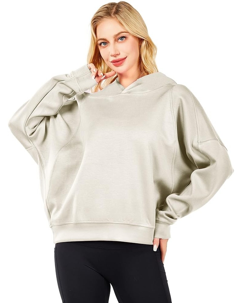 Women's Hoodie Oversized Sweatshirt Autumn Fashion Fleece Clothing Fleece Basic Solid Color Soft Sports Loose Top Sweater Lig...