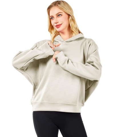 Women's Hoodie Oversized Sweatshirt Autumn Fashion Fleece Clothing Fleece Basic Solid Color Soft Sports Loose Top Sweater Lig...