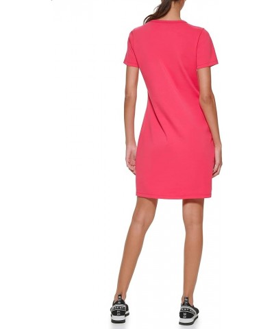 Women's Essential Logo T-Shirt Dress Fiery Pink $16.48 Dresses