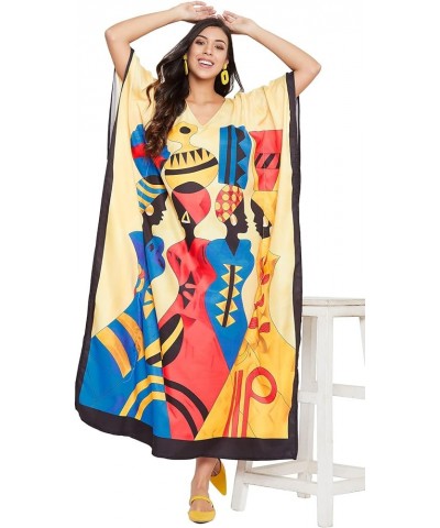 Gypsie Blu Ladies Kaftan Kimono Maxi Style Dress Plus Size Caftan Long Swimsuit Cover up Beach Dress for Women Multicolor Lad...