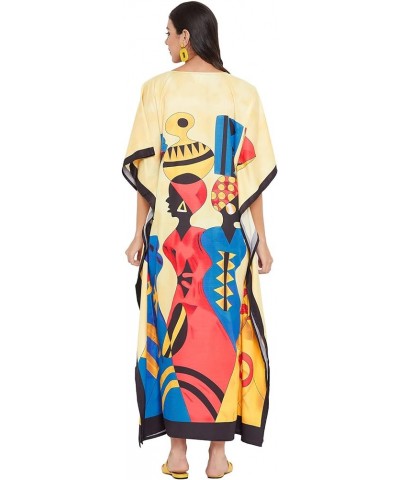 Gypsie Blu Ladies Kaftan Kimono Maxi Style Dress Plus Size Caftan Long Swimsuit Cover up Beach Dress for Women Multicolor Lad...