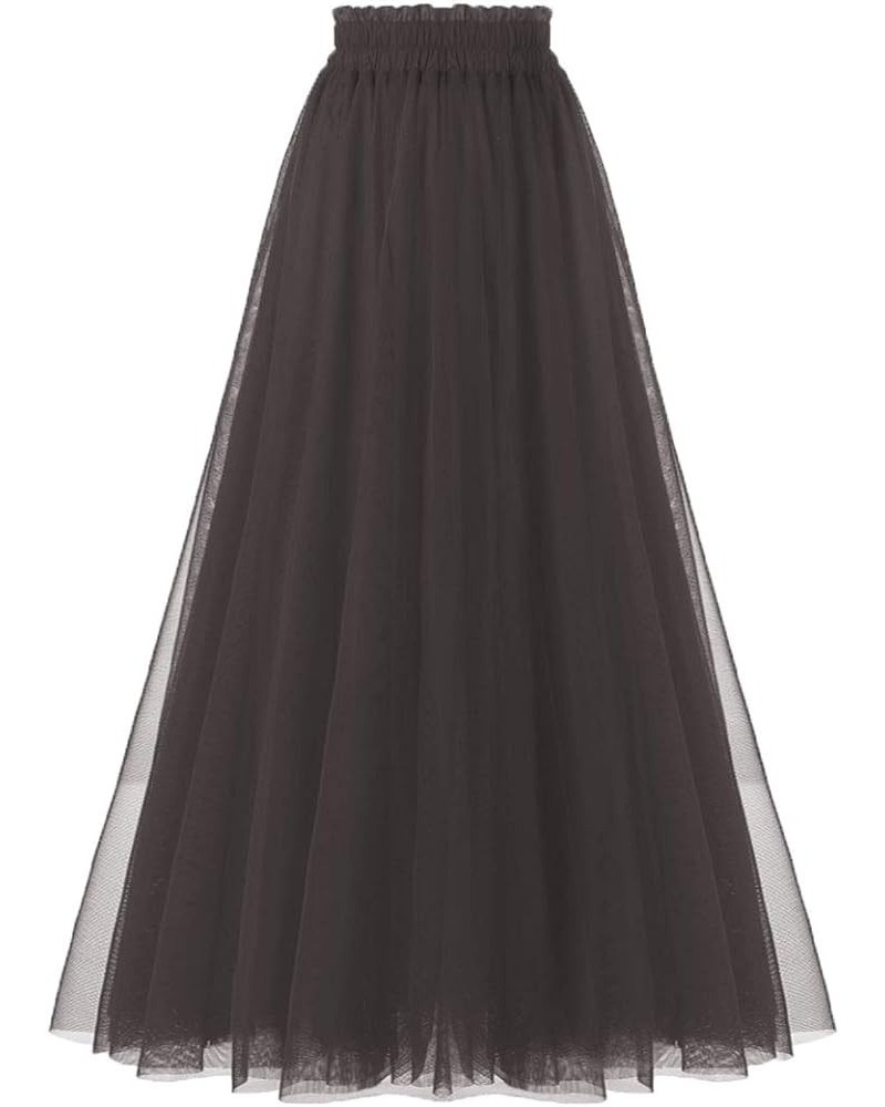 Women's A Line Tulle Party Evening Tutu Skirts Tea Length Gray $17.64 Others