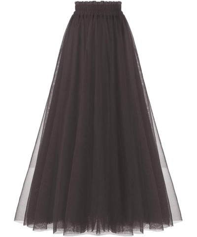 Women's A Line Tulle Party Evening Tutu Skirts Tea Length Gray $17.64 Others