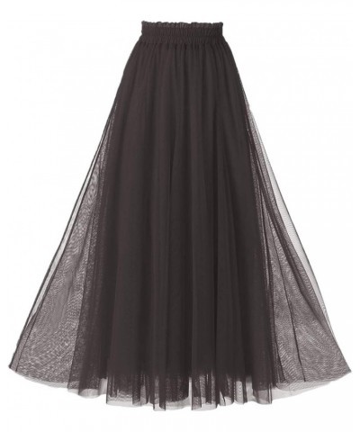 Women's A Line Tulle Party Evening Tutu Skirts Tea Length Gray $17.64 Others