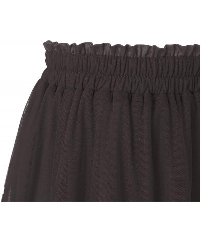 Women's A Line Tulle Party Evening Tutu Skirts Tea Length Gray $17.64 Others