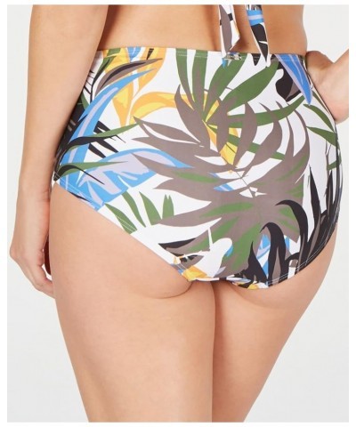 Standard Pleated High Waist Bikini Swimsuit Bottom Olive Multi $9.94 Swimsuits