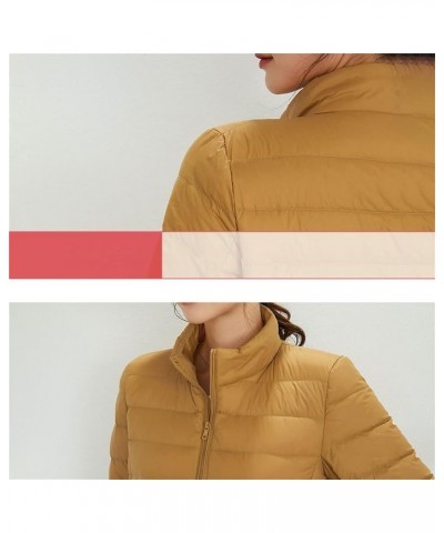 Womens Packable Puffer Jacket Plus Size Zip Up Down Jacket Cute Lightweight Jackets Quilted Coat Outwear Red $17.84 Jackets