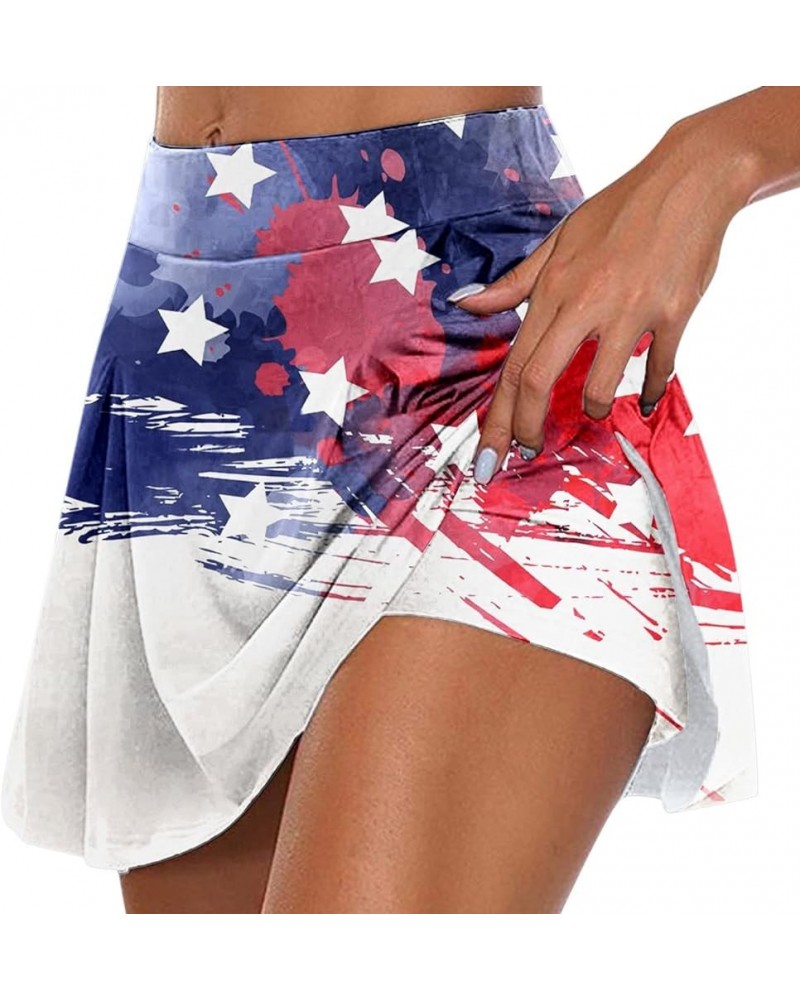 Athletic Tennis Shorts Skirts for Women Plus Size Golf Skorts Skirts High Waisted Gym Workout Active Shorts Skorts O-blue $7....