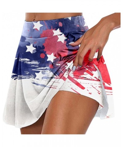 Athletic Tennis Shorts Skirts for Women Plus Size Golf Skorts Skirts High Waisted Gym Workout Active Shorts Skorts O-blue $7....