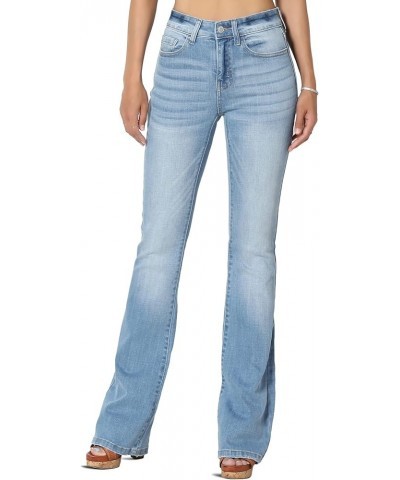 Vintage Versatile Washed Stretch Denim Mid Rise Slim Boot Cut Jeans Clyde Light $22.94 Jeans