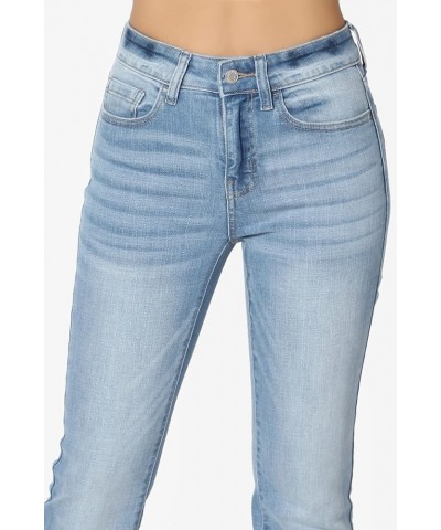 Vintage Versatile Washed Stretch Denim Mid Rise Slim Boot Cut Jeans Clyde Light $22.94 Jeans