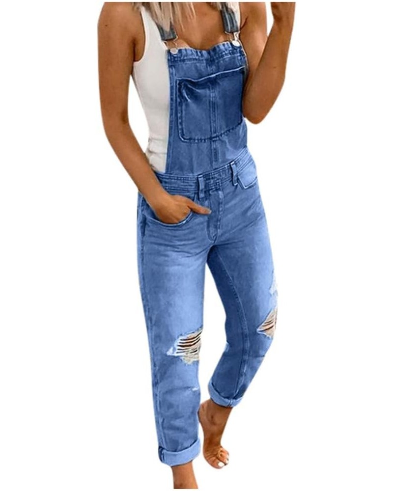 Men's Women's American Flag Denim Bib Overall Shorts Jean Romper Summer Adjustable Strap Jumpsuit for Men Women A11-women $18...