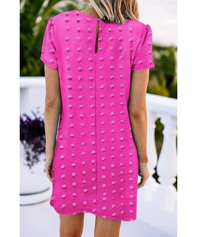 Women's Summer Casual T Shirt Dresses Short Sleeve Crewneck Neck Swing Dress with Pockets Hot Pink C06 $15.92 Dresses