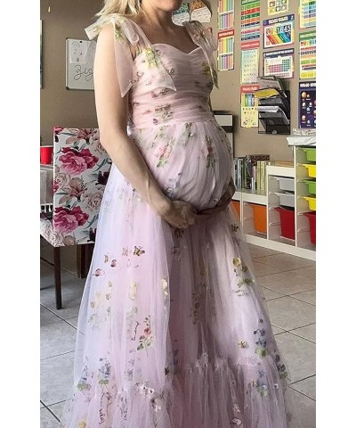 Women's Puffy Sleeve Tulle Prom Dresses Tea Length Pink Flower Lace Formal Evening Gowns B-black $33.35 Dresses