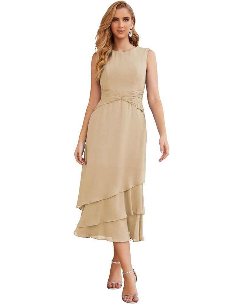 Chiffon Mother of The Bride Dresses Plus Size for Women Formal Prom Gowns Biscotti $33.79 Dresses