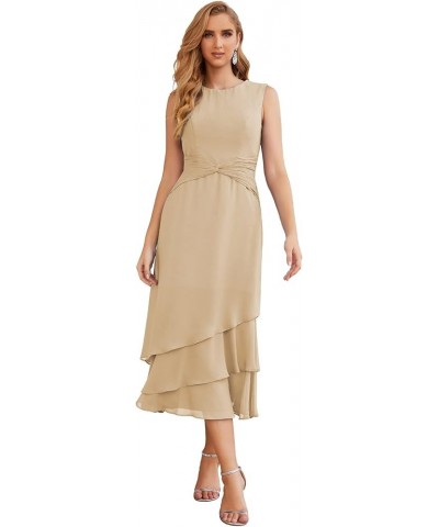 Chiffon Mother of The Bride Dresses Plus Size for Women Formal Prom Gowns Biscotti $33.79 Dresses