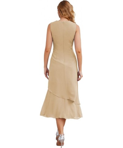 Chiffon Mother of The Bride Dresses Plus Size for Women Formal Prom Gowns Biscotti $33.79 Dresses