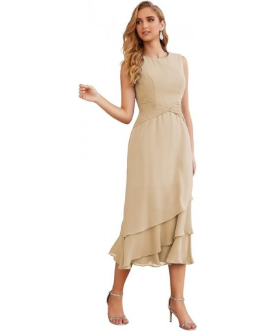 Chiffon Mother of The Bride Dresses Plus Size for Women Formal Prom Gowns Biscotti $33.79 Dresses