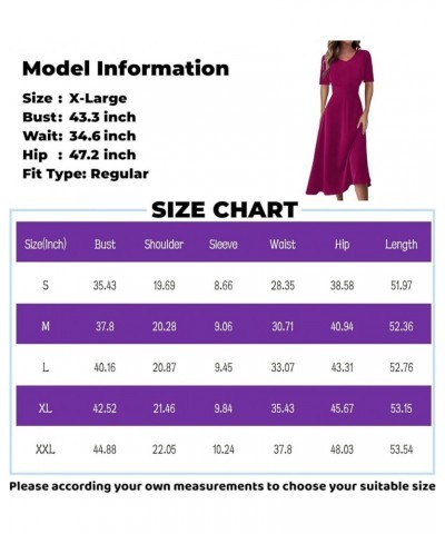 Women's Spring Dresses 2024 Short Sleeve V Neck High Waist Chiffon Dress Summer Swing Maxi Dresses 04-blue $25.64 Others