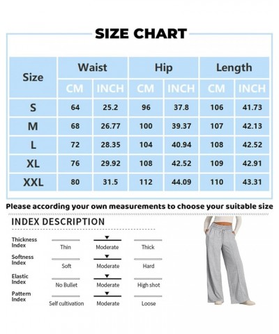 Women's Sweatpants High Waisted Linen Palazzo Pants Wide Leg Long Lounge Pant Trousers with Pocket Sweatpants 3-dark Gray $8....