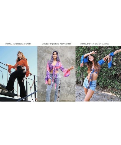 Women & Teen Bohemian Crop Top Ruffle Bell Sleeve Free Size 0-10 Tie Dye Tunic… Blue Moon $20.77 Blouses