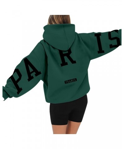 Graphic Sweatshirts for Women Women's Long Sleeved Zipperless Printed Hoodie With Back Oversized Hoodie Women A4-green $6.74 ...