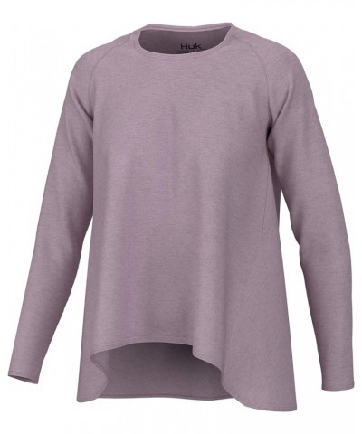 Women's Waypoint Flow Crew, Long-Sleeve Relaxed Fit Shirt Winsome Orchid $17.77 T-Shirts