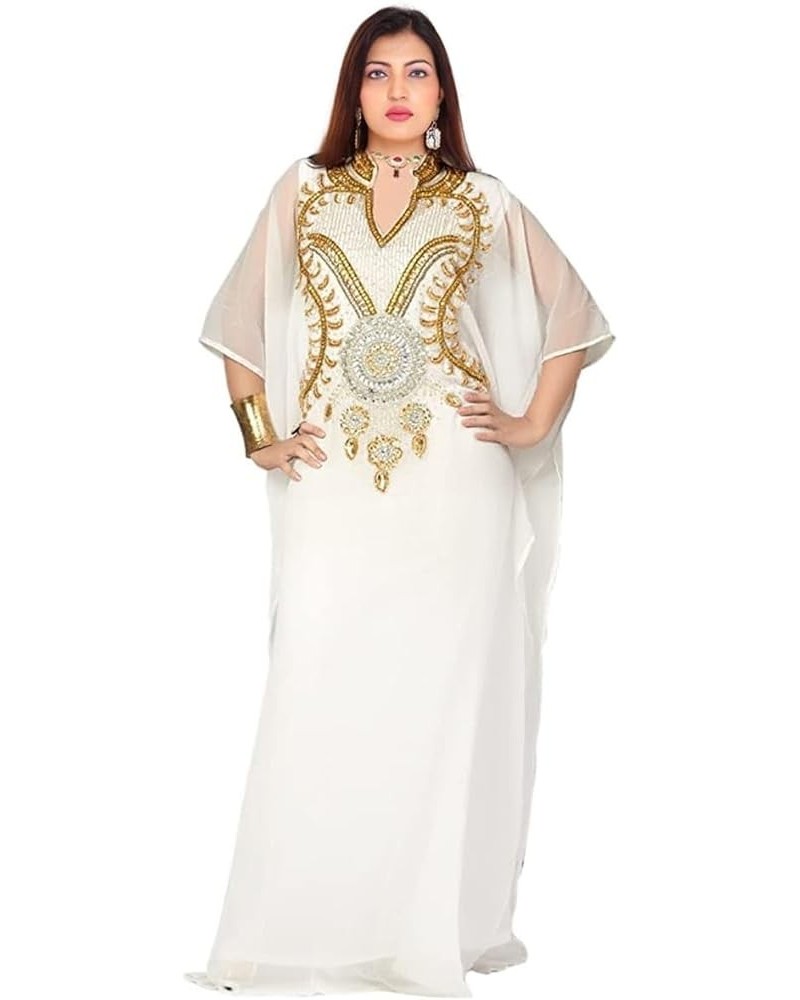 Abayas for Women Muslim Applique Embroidery Chiffon Dress Women Kaftan Farasha Caftan Long Wedding Maxi Beach Dress Free Size...